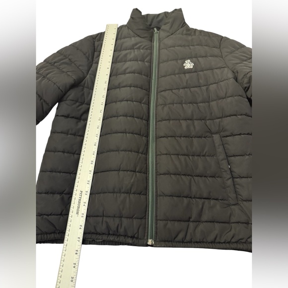 Original Penguin Quilted Puffer Jacket Black Men’s Large - Picture 6 of 12